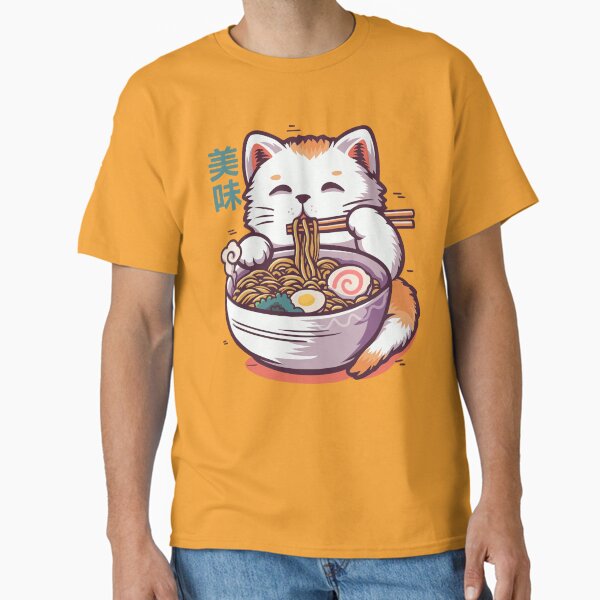 Item preview, Cute Cat Eating Ramen designed and sold by xopaw.