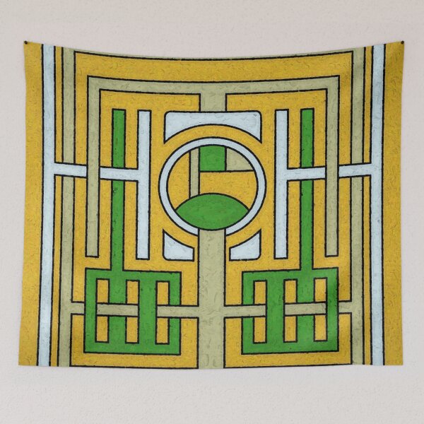 Item preview, Mamut: obra de arte geométrica moderna con ricos tonos designed and sold by RML Art Studios.