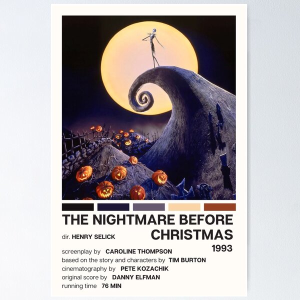 Item preview, The Nightmare Before Christmas (1993) Movie Poster designed and sold by YellowishCat15.