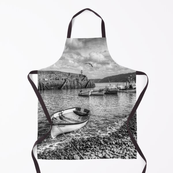 Item preview, Clovelly Harbour, North Devon, UK, Black And White designed and sold by Paul Thompson Photography.