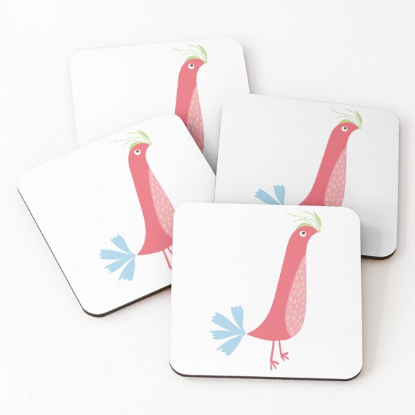 Item preview, Illustrated long-legged bird with colorful flowers designed and sold by vicempe.