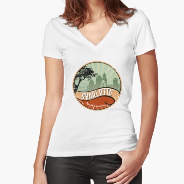 Item preview, Charlotte City Skyline Design North Carolina Retro Vintage 80s designed and sold by IvonDesign.