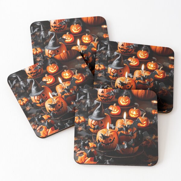 Item preview, Halloween, pumpkins, candles and bats designed and sold by rakeluxy.