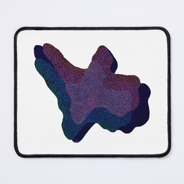 Item preview, Abstract oil puddle (pink, blue/white background) designed and sold by MentaLee.