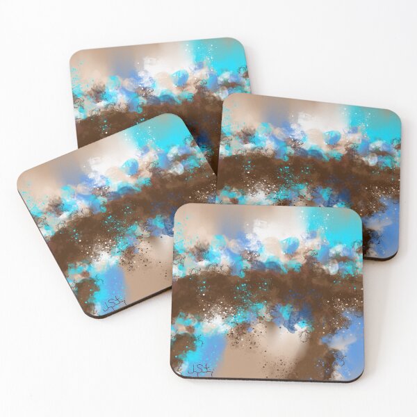 Item preview, Earth & Beyond - Blue Beige Brown Earth tone Abstract designed and sold by Joey Santiago.