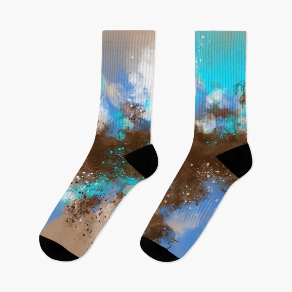 Item preview, Earth & Beyond - Blue Beige Brown Earth tone Abstract designed and sold by Joey Santiago.