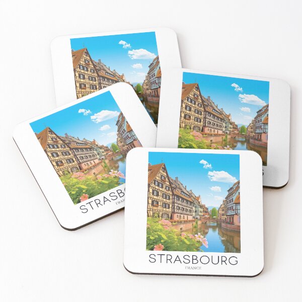 Item preview, A Pop Art Travel Print of Strasbourg - France  designed and sold by StudioRedKoala.