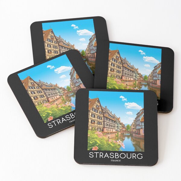 Item preview, A Pop Art Travel Print of Strasbourg - France  designed and sold by StudioRedKoala.