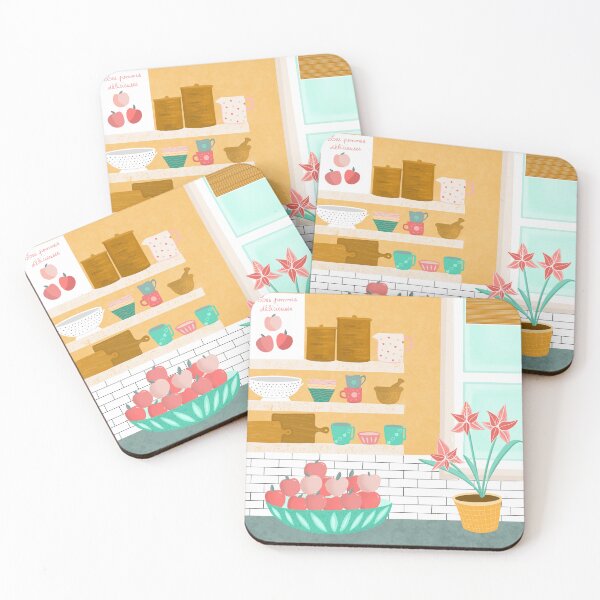Item preview, Cozy Kitchen with delicious apples designed and sold by Croquis & Delight.