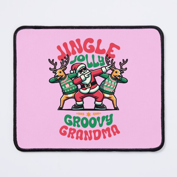 Item preview, Grandma - Holly Jingle Jolly Groovy Santa and Reindeers in Ugly Sweater Dabbing Dancing. Personalized Christmas designed and sold by lunaticbear.