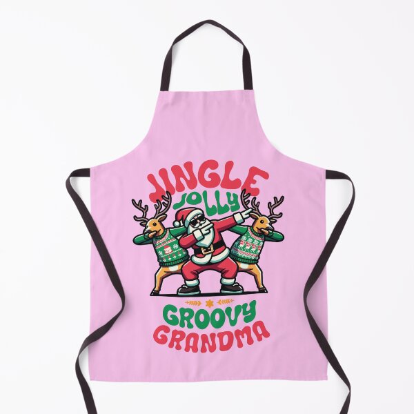 Item preview, Grandma - Holly Jingle Jolly Groovy Santa and Reindeers in Ugly Sweater Dabbing Dancing. Personalized Christmas designed and sold by lunaticbear.