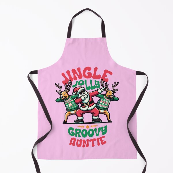 Item preview, Auntie - Holly Jingle Jolly Groovy Santa and Reindeers in Ugly Sweater Dabbing Dancing. Personalized Christmas designed and sold by lunaticbear.