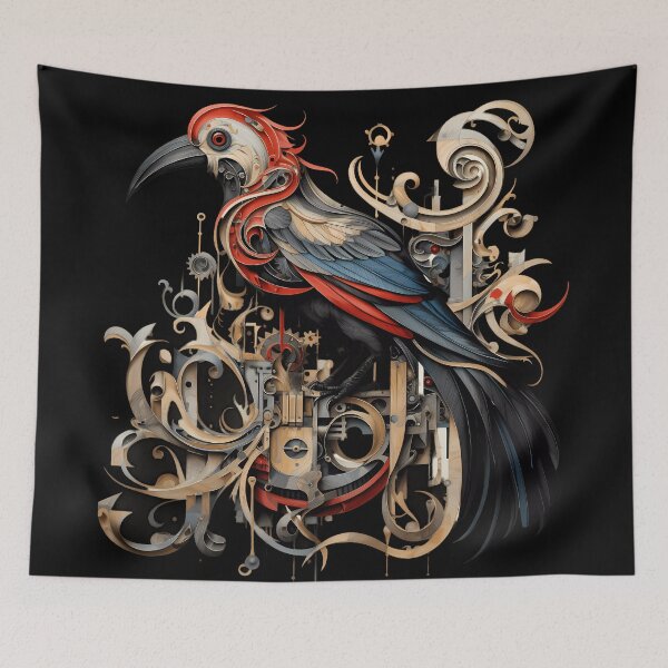 Item preview, “A Feathered Companion in the Steampunk World” designed and sold by Art-Vortex-fr.