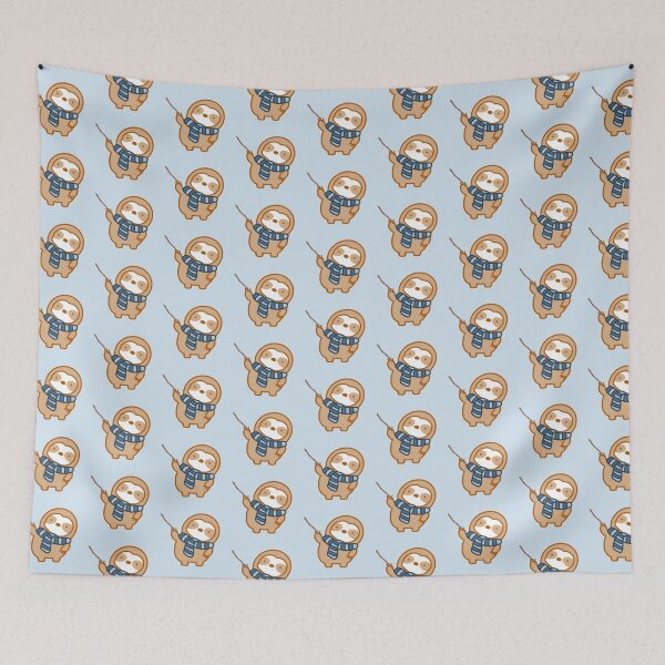Item preview, Cute Halloween Blue Scarf Wizard Sloth  designed and sold by theslothinme.