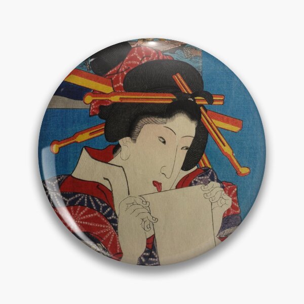 Item preview, Woman licking the edge of a Paper (1852) - Utagawa Kuniyoshi designed and sold by SALON DES ARTS.