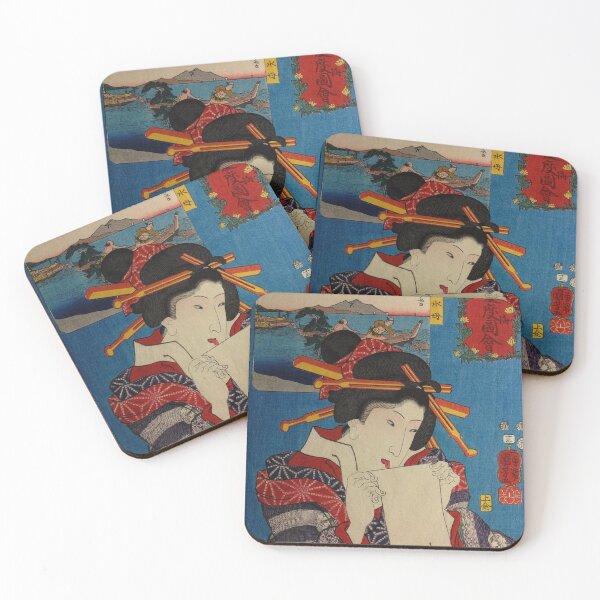 Item preview, Woman licking the edge of a Paper (1852) - Utagawa Kuniyoshi designed and sold by SALON DES ARTS.