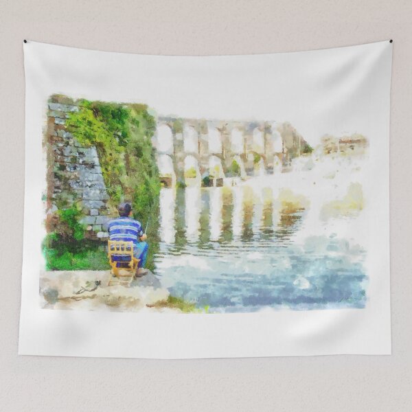 Item preview, Fisherman With Roman Viaduct designed and sold by Giuseppe Cocco.