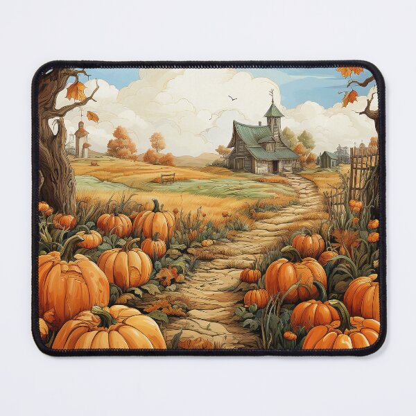 Item preview, Thanksgiving Pumpkin Patch Illustration designed and sold by SapphireKunai.