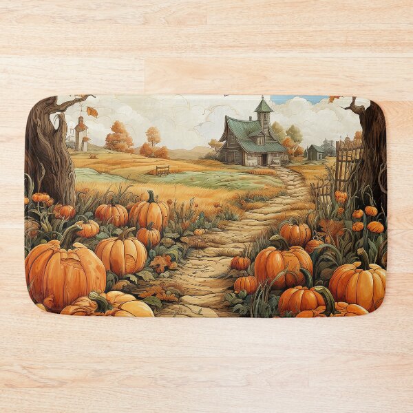 Item preview, Thanksgiving Pumpkin Patch Illustration  designed and sold by SapphireKunai.