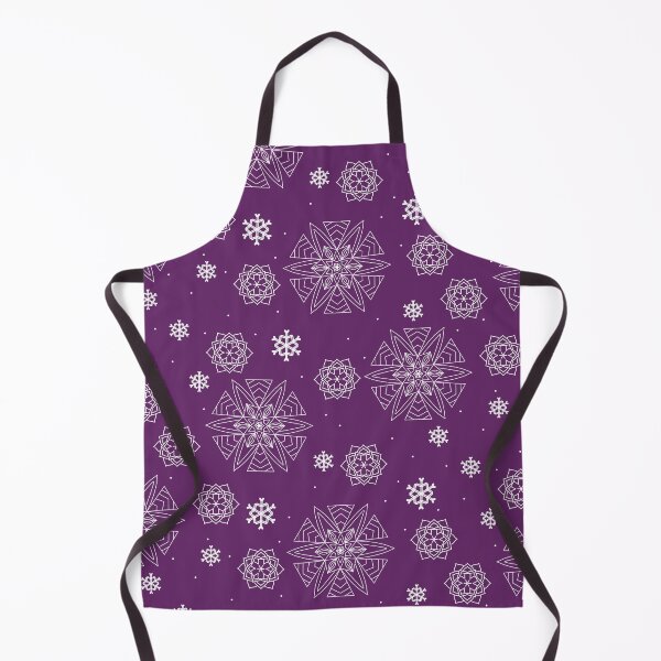 Artikelvorschau, Schneeflocken-Mandalas in Winterlila entworfen und verkauft von Aureusglow.