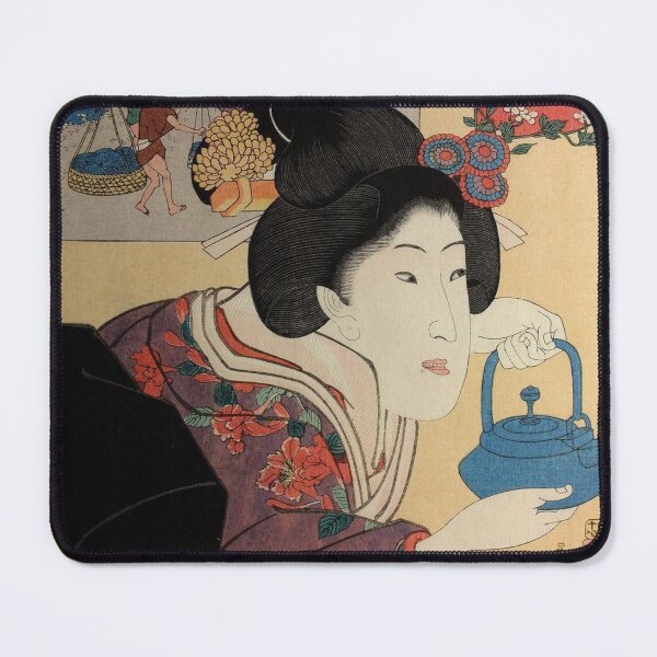 Item preview, Woman carrying a Blue Teapot (1852) - Utagawa Kuniyoshi designed and sold by SALON DES ARTS.