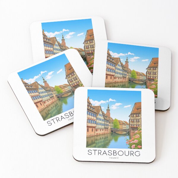 Item preview, A Pop Art Travel Print of Strasbourg - France  designed and sold by StudioRedKoala.