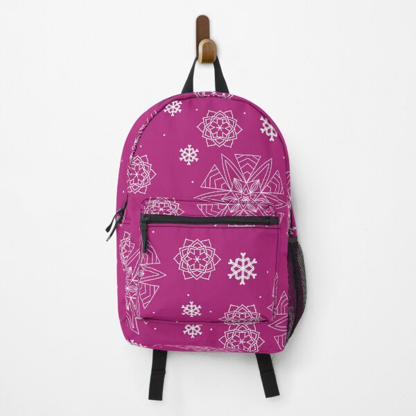 Artikelvorschau, Schneeflocken-Mandalas in Wintermagenta entworfen und verkauft von Aureusglow.