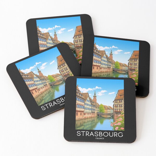 Item preview, A Pop Art Travel Print of Strasbourg - France  designed and sold by StudioRedKoala.