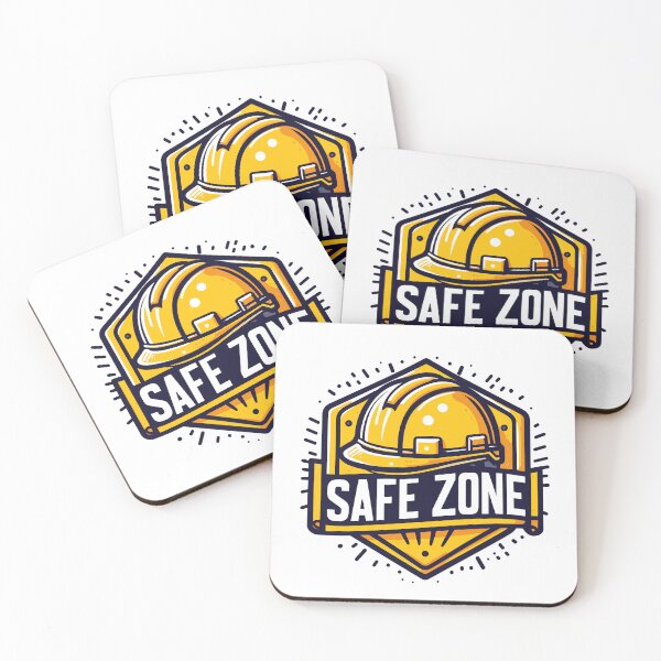 Item preview, Safe zone construction helmet sign designed and sold by TomFrontierArt.