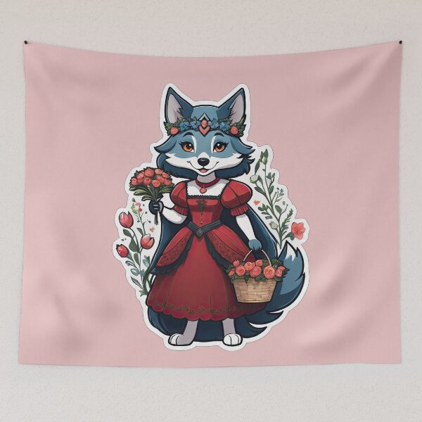 Item preview, Cute Female Wolf In Dress designed and sold by Bilisik.