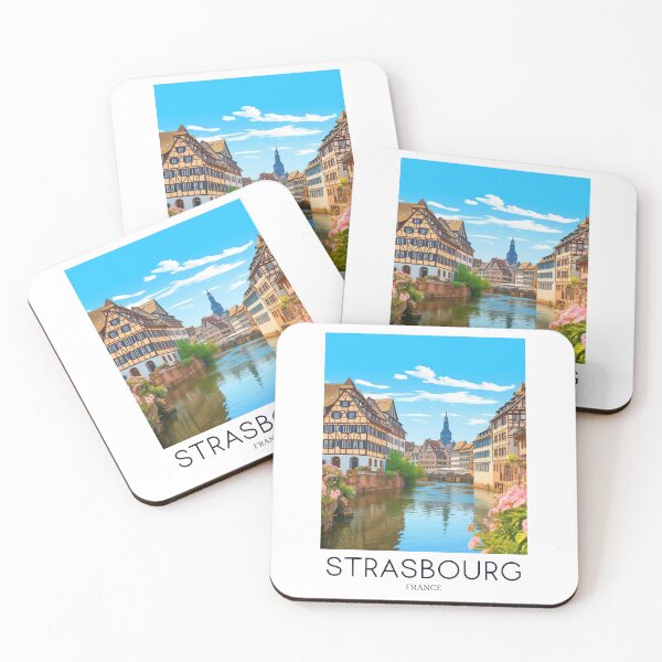 Item preview, A Pop Art Travel Print of Strasbourg - France  designed and sold by StudioRedKoala.
