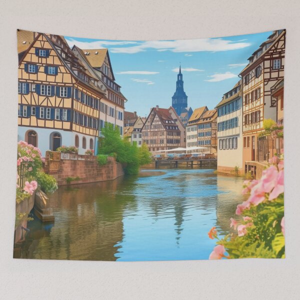 Item preview, A Pop Art Travel Print of Strasbourg - France  designed and sold by StudioRedKoala.