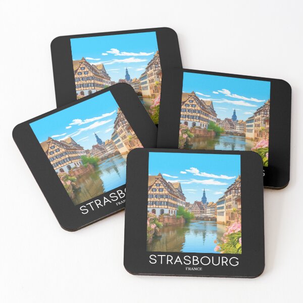 Item preview, A Pop Art Travel Print of Strasbourg - France  designed and sold by StudioRedKoala.
