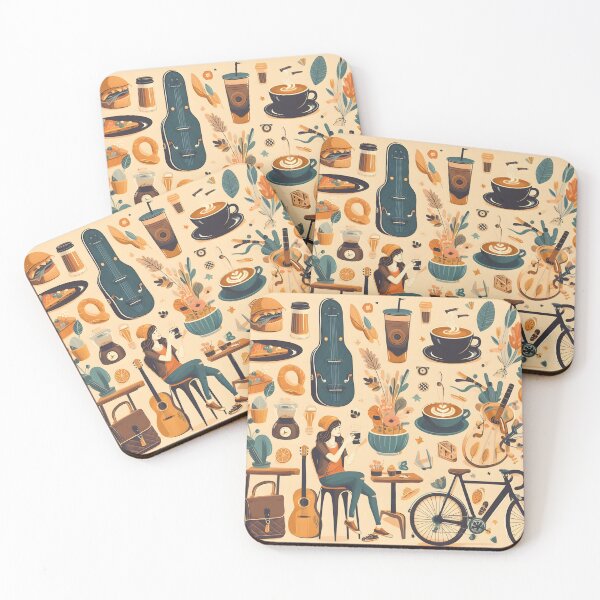Item preview, cafe vibes frame art work designed and sold by soothinglife.