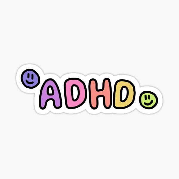 Item preview, Colourful ADHD illustration. Attention deficit hyperactivity disorder.  designed and sold by NeurodiverseTea.