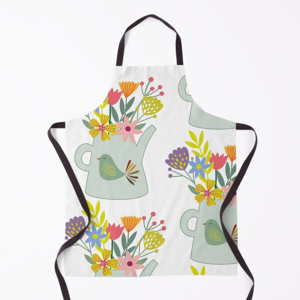 Item preview, A Scandinavian bird pot with colorful flowers designed and sold by vicempe.