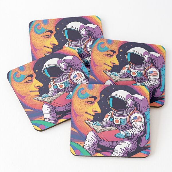 Item preview, Astronaut reading on the moon designed and sold by TrendyTextiles.