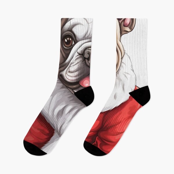 Item preview, Adorable Christmas French Bulldog print designed and sold by dcrc.