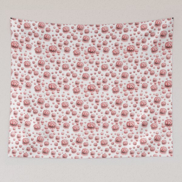 Item preview, Peper mint, Red and white Christmas candies on a white background. designed and sold by My-fake-places.