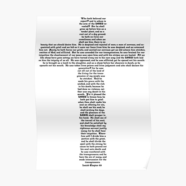 ISAIAH 53 whole chapter Poster
