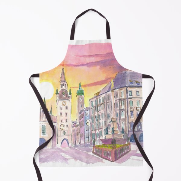 Item preview, Munich Marienplatz Old Town Hall in the Morning designed and sold by artshop77.