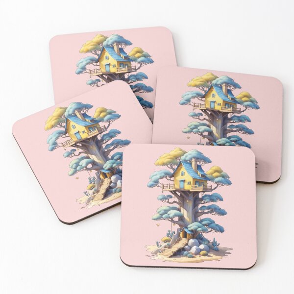 Item preview, Blue And Yellow Tree House designed and sold by Bilisik.