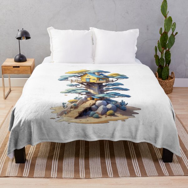 Item preview, Blue And Yellow Tree House designed and sold by Bilisik.
