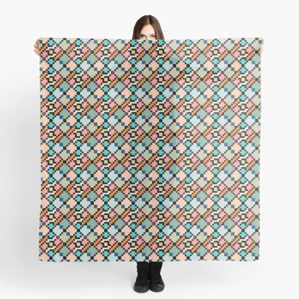 Styled by Modern Mahjong - Elegant Scarf with Vintage Mahjong Tiles De