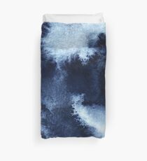 Nébuleuse Indigo, peinture abstraite bleue Housse de couette