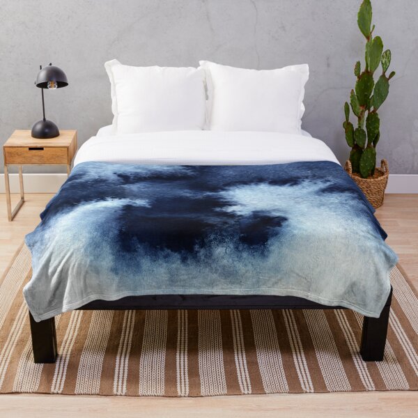 Item preview, Nebulosa índigo, pintura abstracta azul designed and sold by PrintsProject.