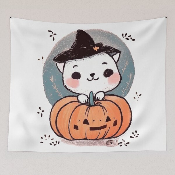 Item preview, Cute little dog at Halloween festival designed and sold by D- Day.
