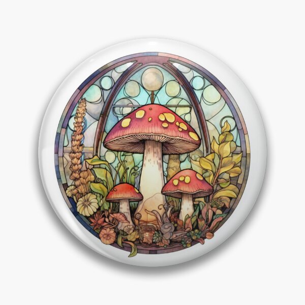 Aperçu de l'œuvre Vitrail aux champignons créée et vendue par OutbreakDesigns.