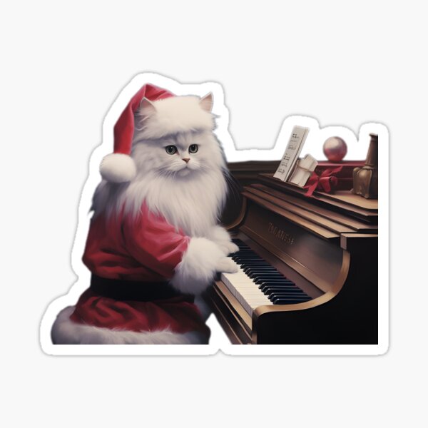 Piano Purr-formance Sticker