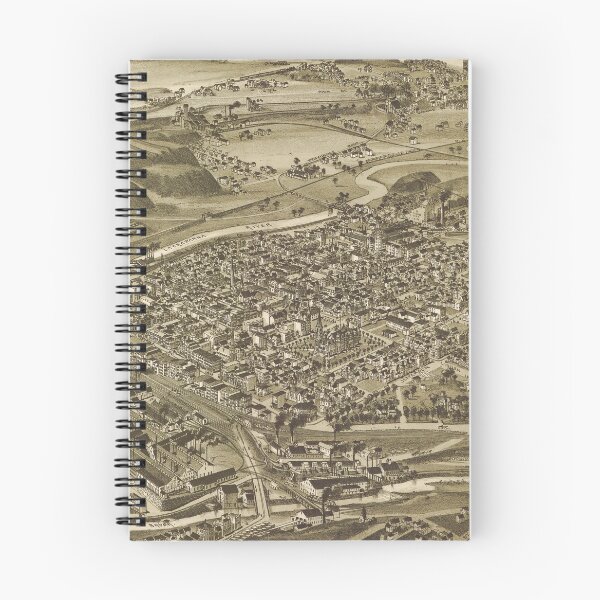 Item preview, Vintage Pictorial Map of Scranton PA (1890) designed and sold by BravuraMedia.